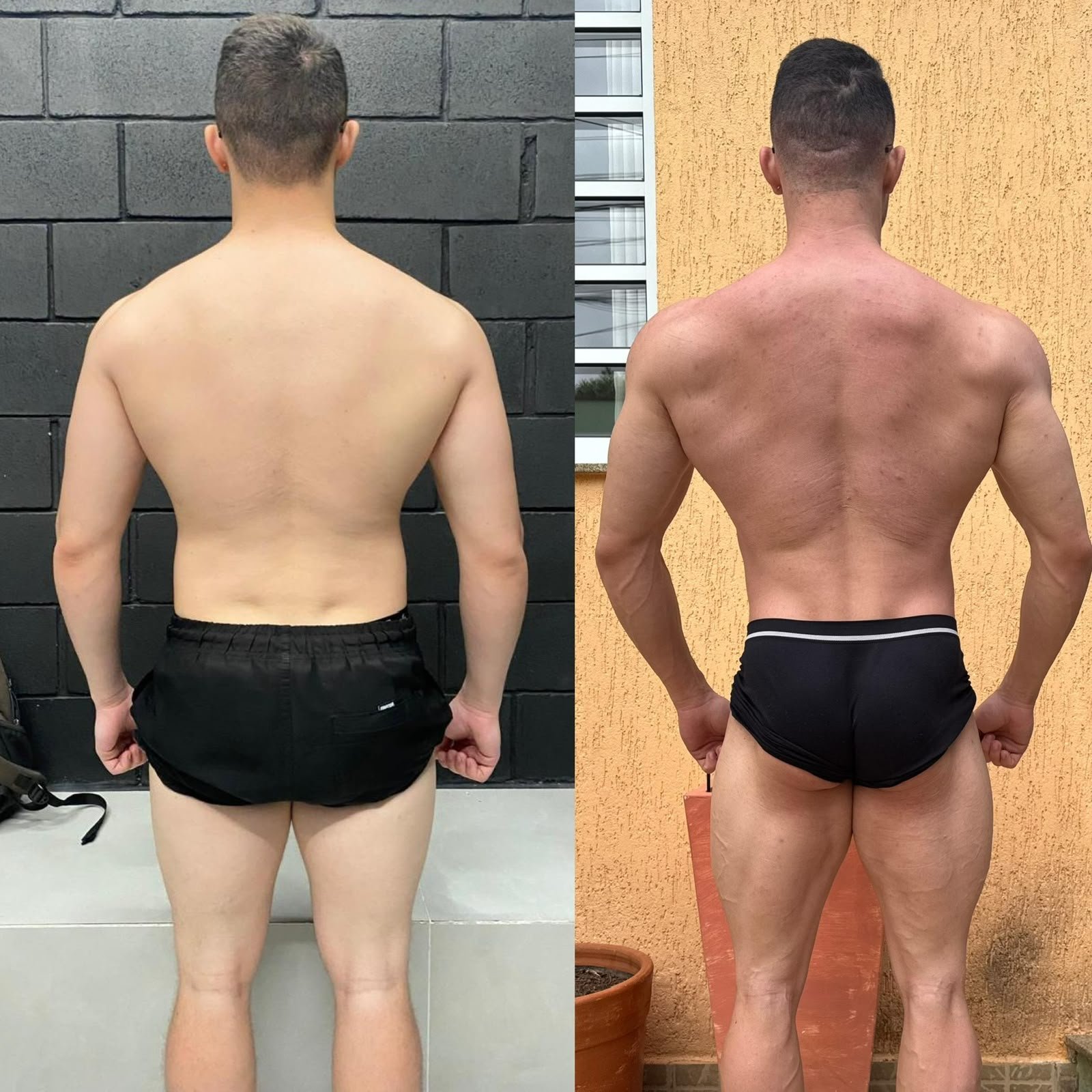 Evolução de aluno em treino de costas
